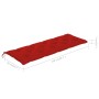 Banco Batavia madera maciza de teca con cojín rojo 150 cm de , Bancos de jardín - Ref: Foro24-3062202, Precio: 288,32 €, Desc...