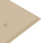 Banco Batavia madera maciza de teca con cojín beige 150 cm de , Bancos de jardín - Ref: Foro24-3062184, Precio: 282,41 €, Des...