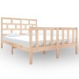 Estructura de cama madera maciza de pino 135x190 cm de , Camas y somieres - Ref: Foro24-3101323, Precio: 149,87 €, Descuento: %