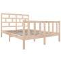 Estructura de cama madera maciza de pino 135x190 cm de , Camas y somieres - Ref: Foro24-3101323, Precio: 149,87 €, Descuento: %