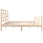 Estructura de cama madera maciza de pino 135x190 cm de , Camas y somieres - Ref: Foro24-3101323, Precio: 149,87 €, Descuento: %