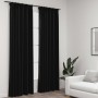 Cortinas opacas ganchos look de lino 2 pzas antracita 140x245cm de , Cortinas y visillos - Ref: Foro24-321166, Precio: 34,56 ...