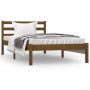 Honey brown solid pine wood bed frame 90x190 cm by , Beds and slatted bases - Ref: Foro24-810398, Price: 89,99 €, Discount: %