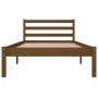 Honey brown solid pine wood bed frame 90x190 cm by , Beds and slatted bases - Ref: Foro24-810398, Price: 89,99 €, Discount: %