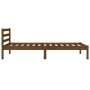 Honey brown solid pine wood bed frame 90x190 cm by , Beds and slatted bases - Ref: Foro24-810398, Price: 89,99 €, Discount: %