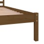 Honey brown solid pine wood bed frame 90x190 cm by , Beds and slatted bases - Ref: Foro24-810398, Price: 89,99 €, Discount: %