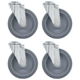 Swivel wheels with pin hole 4 units 125 mm by , Material handling - Ref: Foro24-143428, Price: 30,38 €, Discount: %