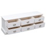 White wooden entrance bench 115x30x40 cm by , Benches for halls and storage - Ref: Foro24-284125, Price: 205,62 €, Discount: %