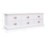 White wooden entrance bench 115x30x40 cm by , Benches for halls and storage - Ref: Foro24-284125, Price: 205,62 €, Discount: %