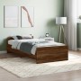 Estructura de cama madera de ingeniería marrón roble 90x190 cm de , Camas y somieres - Ref: Foro24-835945, Precio: 96,64 €, D...