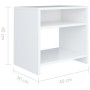 White plywood nightstand 40x30x40 cm by vidaXL, Nightstands - Ref: Foro24-800009, Price: 32,99 €, Discount: %