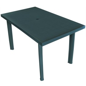 Mesa de jardín 126x76x72 cm plástico verde de vidaXL, Mesas de jardín - Ref: Foro24-43598, Precio: 122,99 €, Descuento: %