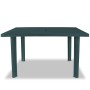 Garden table 126x76x72 cm green plastic by vidaXL, Garden tables - Ref: Foro24-43598, Price: 122,45 €, Discount: %