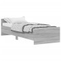 Estructura de cama madera de ingeniería Sonoma gris 75x190 cm de , Camas y somieres - Ref: Foro24-835951, Precio: 84,37 €, De...