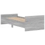 Gray Sonoma engineered wood bed frame 75x190 cm by , Beds and slatted bases - Ref: Foro24-835951, Price: 85,75 €, Discount: %