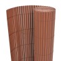 Brown PVC double-sided garden fence 90x500 cm by vidaXL, fence panels - Ref: Foro24-43630, Price: 51,95 €, Discount: %