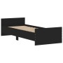 Estructura de cama madera de ingeniería negra 75x190 cm de , Camas y somieres - Ref: Foro24-835947, Precio: 77,63 €, Descuent...