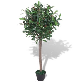 Árbol de laurel artificial con macetero verde 120 cm de vidaXL, Flora artificial - Ref: Foro24-244453, Precio: 52,91 €, Descu...