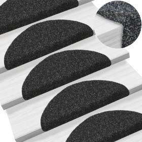 Stair mat 15 pcs black punched fabric 56x17x3 cm by vidaXL, Stair mats - Ref: Foro24-132692, Price: 35,51 €, Discount: %