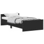 Estructura de cama madera de ingeniería negra 90x190 cm de , Camas y somieres - Ref: Foro24-835940, Precio: 97,31 €, Descuent...