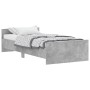 Estructura de cama madera de ingeniería gris hormigón 90x200cm de , Camas y somieres - Ref: Foro24-835928, Precio: 96,27 €, D...