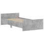 Estructura de cama madera de ingeniería gris hormigón 90x200cm de , Camas y somieres - Ref: Foro24-835928, Precio: 96,27 €, D...