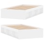 White bed frame 90x200 cm by , Beds and slatted bases - Ref: Foro24-3203824, Price: 156,61 €, Discount: %