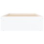 White bed frame 90x200 cm by , Beds and slatted bases - Ref: Foro24-3203824, Price: 156,61 €, Discount: %