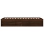 Brown oak bed frame 90x200 cm by , Beds and slatted bases - Ref: Foro24-3203830, Price: 156,61 €, Discount: %