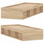 Sonoma oak bed frame 75x190 cm by , Beds and slatted bases - Ref: Foro24-3203847, Price: 104,02 €, Discount: %