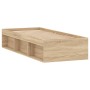 Sonoma oak bed frame 75x190 cm by , Beds and slatted bases - Ref: Foro24-3203847, Price: 104,02 €, Discount: %