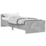Betongrauer Bettrahmen aus Holzwerkstoff, 75 x 190 cm von , Betten und Lattenroste - Ref: Foro24-835949, Preis: 76,39 €, Raba...