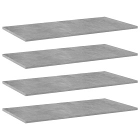 Estante estantería 4uds contrachapada gris hormigón 80x40x1,5cm de , Estanterías - Ref: Foro24-805338, Precio: 42,37 €, Descu...