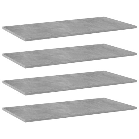 Shelf shelving unit 4 units gray concrete plywood 80x40x1.5cm by , Shelves - Ref: Foro24-805338, Price: 43,97 €, Discount: %