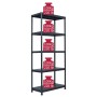 Plastic shelf 500 kg 90x60x180 cm black by , Industrial shelving - Ref: Foro24-45677, Price: 184,51 €, Discount: %