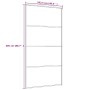 Sliding door with white ESG glass and aluminum frame 102.5x205 cm by , Doors for the home - Ref: Foro24-151665, Price: 211,60...