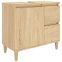 Armario de baño madera contrachapada roble Sonoma 65x33x60 cm de , Muebles de baño - Ref: Foro24-819823, Precio: 79,71 €, Des...