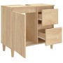 Armario de baño madera contrachapada roble Sonoma 65x33x60 cm de , Muebles de baño - Ref: Foro24-819823, Precio: 79,71 €, Des...