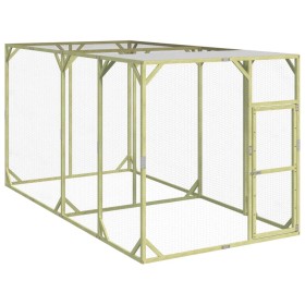 Impregnated solid pine wood chicken coop 200x400x200 cm by , Cages and habitats for small animals - Ref: Foro24-3102985, Pric...