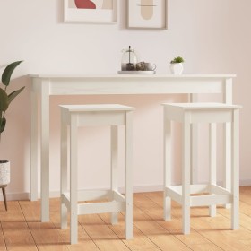 High stools 2 pcs solid white pine wood 40x40x78 cm by , dining chairs - Ref: Foro24-822138, Price: 121,99 €, Discount: %