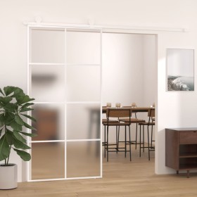 ESG glass and white aluminum sliding door 102.5x205 cm by , Doors for the home - Ref: Foro24-151677, Price: 239,99 €, Discoun...