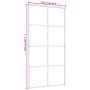 ESG glass and white aluminum sliding door 102.5x205 cm by , Doors for the home - Ref: Foro24-151677, Price: 250,99 €, Discoun...