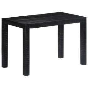 Mesa de comedor de madera maciza de mango negra 118x60x76 cm de , Mesas de cocina y de comedor - Ref: Foro24-247991, Precio: ...