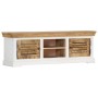 Solid mango wood TV cabinet 118x30x40 cm by , TV Furniture - Ref: Foro24-247970, Price: 327,99 €, Discount: %