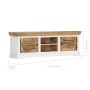 Mueble para TV de madera maciza de mango 118x30x40 cm de , Muebles TV - Ref: Foro24-247970, Precio: 326,89 €, Descuento: %