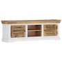 Solid mango wood TV cabinet 118x30x40 cm by , TV Furniture - Ref: Foro24-247970, Price: 327,99 €, Discount: %