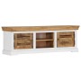 Solid mango wood TV cabinet 118x30x40 cm by , TV Furniture - Ref: Foro24-247970, Price: 327,99 €, Discount: %