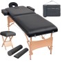 Massageliege und Klapphocker 2 Zonen 10 cm schwarz von vidaXL, Massageliegen - Ref: Foro24-110155, Preis: 290,09 €, Rabatt: %