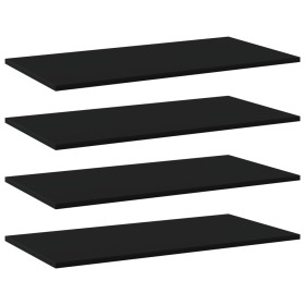 Shelf shelves 4 pcs black plywood 80x40x1.5 cm by , Shelves - Ref: Foro24-805332, Price: 41,99 €, Discount: %