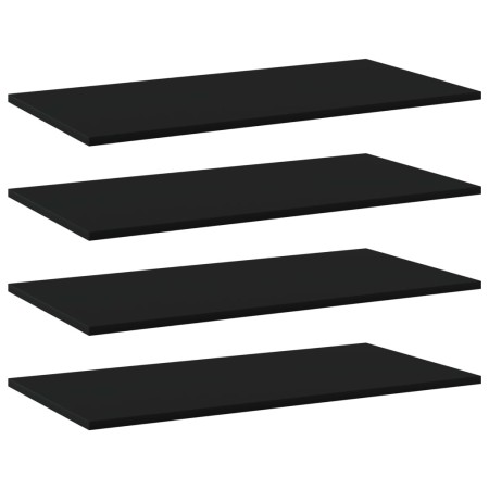 Estantes para estantería 4 uds contrachapada negro 80x40x1,5 cm de , Estanterías - Ref: Foro24-805332, Precio: 41,52 €, Descu...